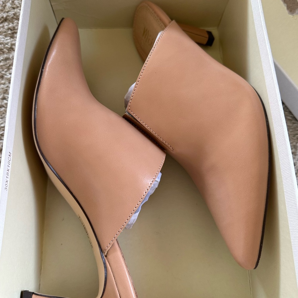 Rose Natural Vegan Leather Heels